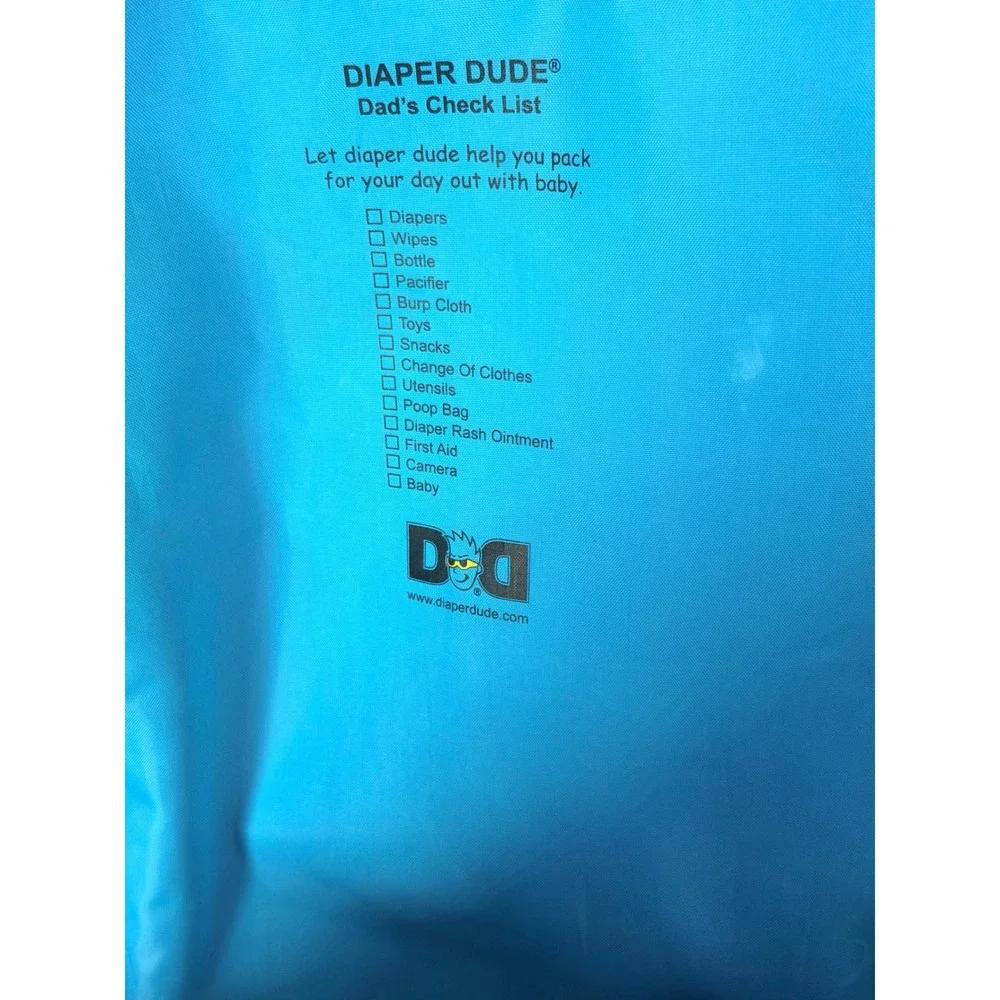 Diaper Dude Dad Diaper Bag Backpack Black Changing Pad Multi Pocket Travel